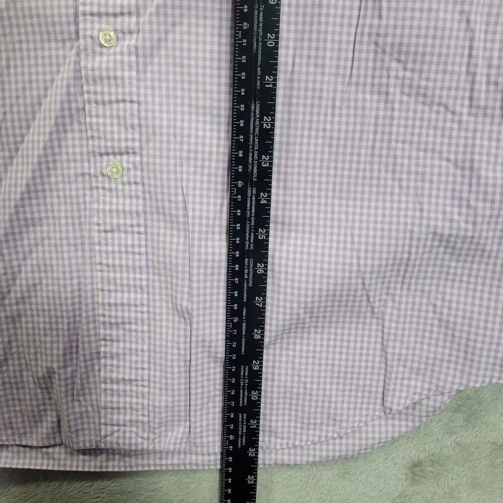 Ralph Lauren Shirt Mens XL Purple Check Long Sleeve Blake Button Down Cotton